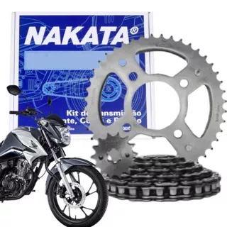 Kit Relacao Tracao Transmissao Sem Retentor Cg Titan Fan 160 2016 2017 2018 2019 2020 2021 2022 2023 2024 Original Nakata