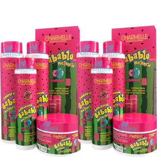 2 KIT BABABLU MELANCIA CHARMELLE COSMETICOS NUTRIÇÃO MACIEZ CAPILAR