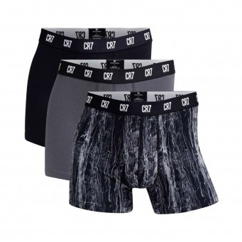 Kit Cueca Boxer CR7 Organic Cotton Stretch com 3 Peças