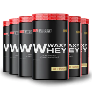 Kit 6x Whey Protein Waxy Whey Pote 900g Para Ganho de Massa Muscular - Bodybuilders