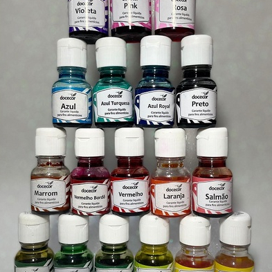 Corante Líquido 10ml CAIXA FECHADA 12 UNIDADES - ESCOLHA AS 