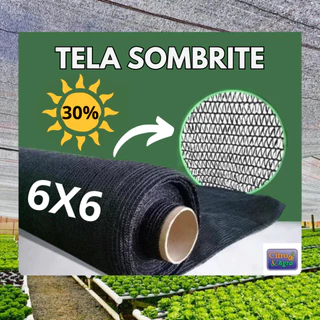 Tela Sombrite Preta 30% - 6x6 metros.