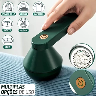 Papa Bolinha Elétrico 16Cm Aparador E Removedor De Pelos Fiapos Roupas Portátil Recarregável Sem Fio Util E Simples Manuseio Verde