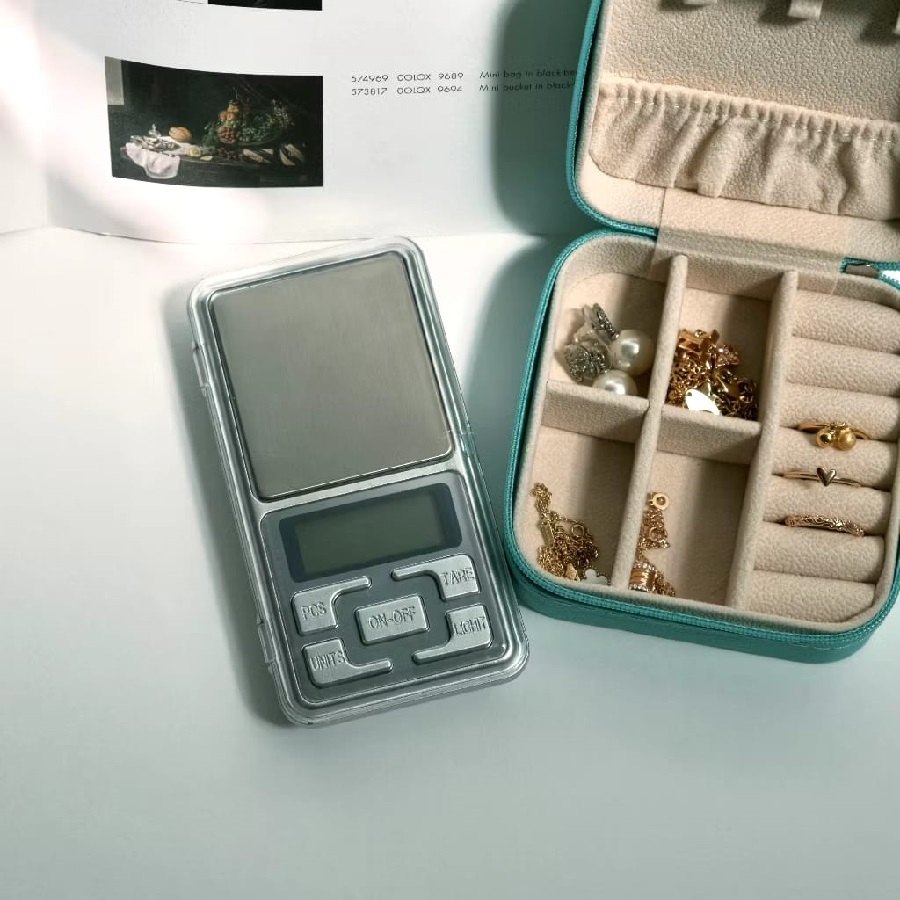 Mini Balança Digital Alta Precisão Pocket Scale Portátil Leve Precisão Pesagem Balança De Bolso Escala Digital Simples E Prático 6.8 x 12.5Cm