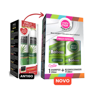Kit Shampoo + Condicionador Babosa Hidratrat Natuhair 450ML