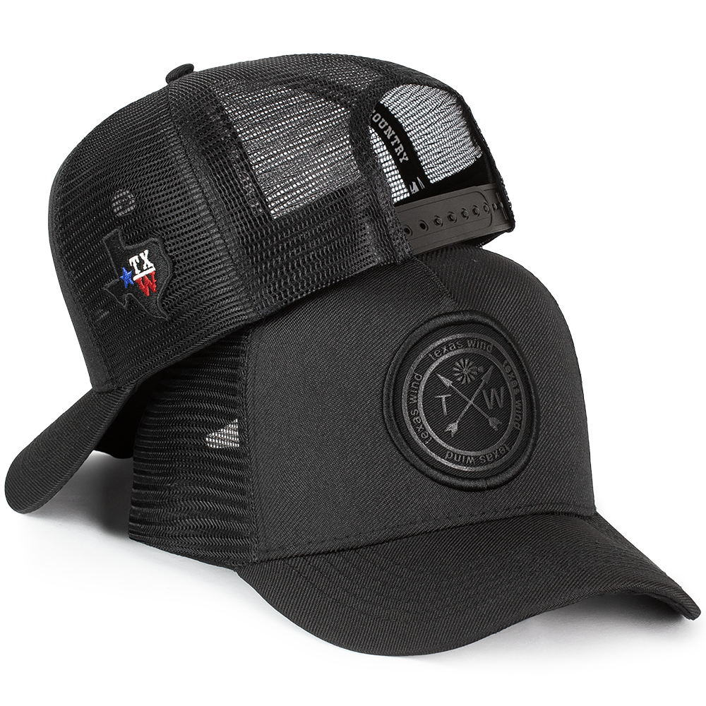 Boné Country Trucker TW Texas Wind Aba Curva Com Telinha Redinha Mascuino Ajustável