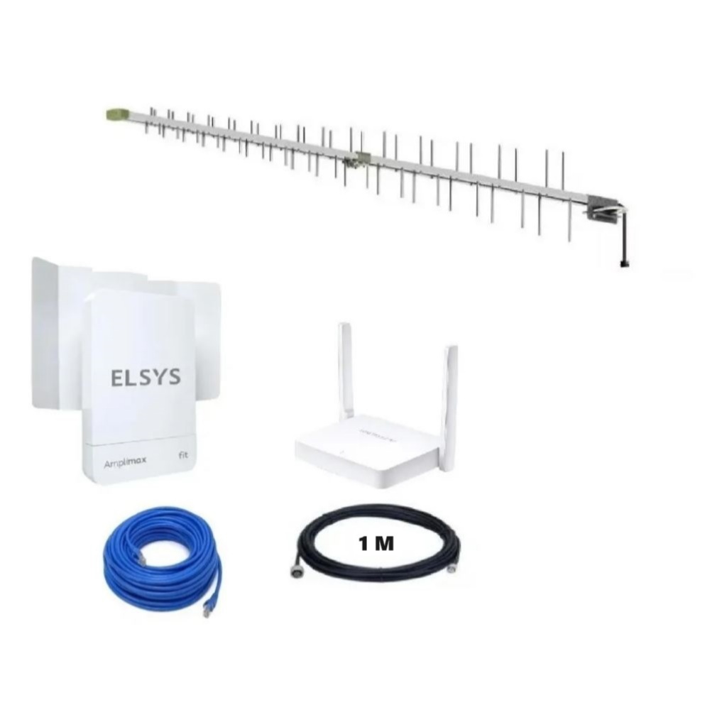 Kit Amplimax Fit Elsys Link 3g/4g Para Internet Rural
