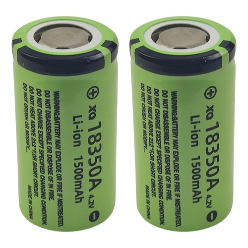Kit 2 Baterias Lanterna Tática Recarregável 18350 4,2v
