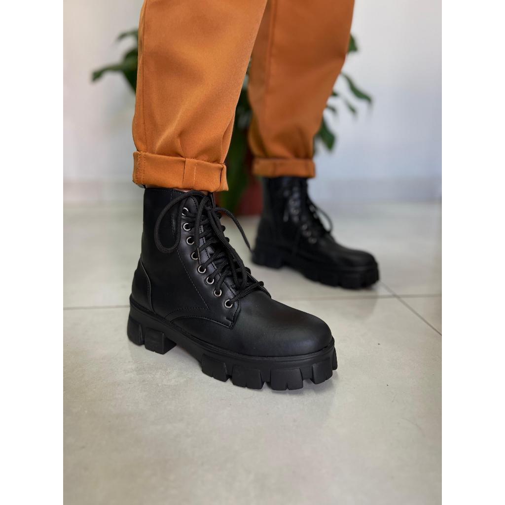 Bota Coturno Feminino Tratorada Blogueira