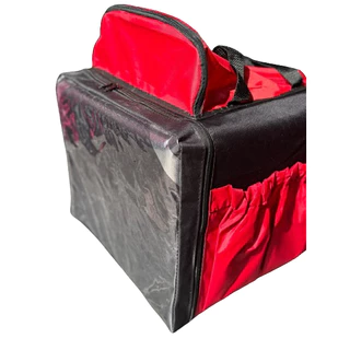 Mochila Bag Bolsa Motoboy Pizza Lanche com isopor branco