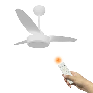 Ventilador Teto Silent Inverter Luminária Led 18w + Controle
