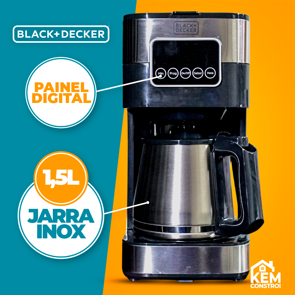 Cafeteira Programável Black+Decker com Jarra Inox Modelo CM350G-BR 127V ...