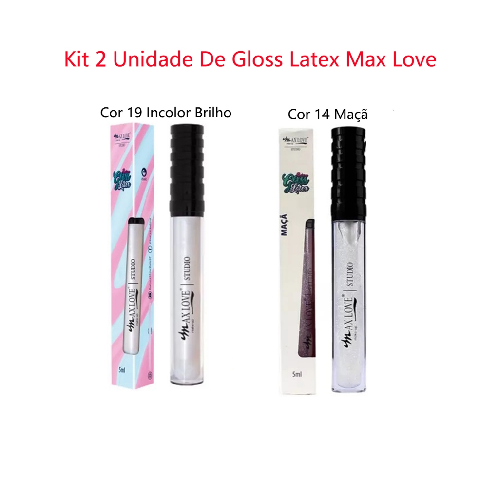 Batom Gloss Latex incolor Max love 5ML | Shopee Brasil