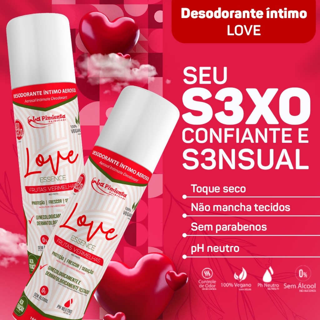DESODORANTE ÍNTIMO COM AROMA AFRODISIACO QUE NÃO MANCHA SEM PARABENOS E ...