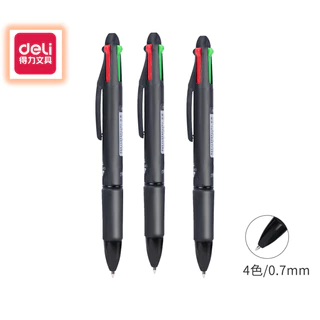 Caneta Esferográfica Deli-33390 Ball Point Pen 0.7mm 4 cores