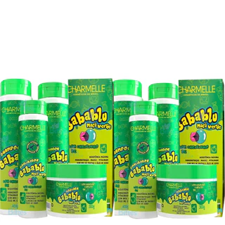 2 KIT BABABLU MAÇÃ VERDE CHARMELLE COSMÉTICOS HIDRATAÇÃO NUTRIÇÃO BABABLU