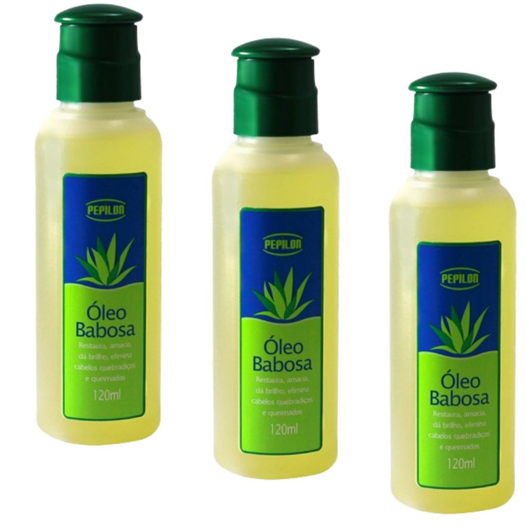 Kit 3 Óleo De Babosa Cabelos Danificados 120Ml - Pepilon | Shopee Brasil