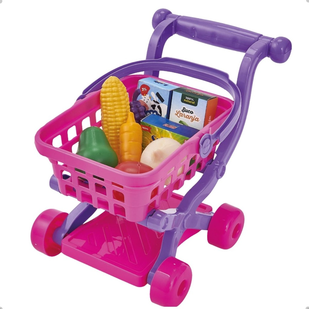 Carrinho Supermercado Brinquedo Infantil Com Acessórios Mercadinho e ...
