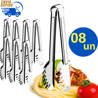 Kit 8 Pegador de Massa Lisa Eficiência Resistente a Manchas Para Cozinha Multiuso Em Inox Para Restaurante Lanchonete Pizzaria Buffet