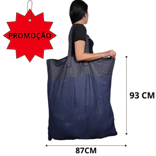 Bolsa Sacola Sacolão Jeans Grande Grossa Resistente Sacoleiro mudança viagem 70*70Cm 93×87CM em Oferta na Shopee