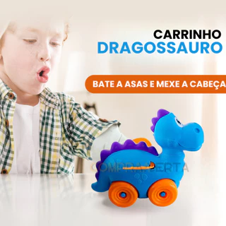 Carrinho Dragossauro Bate as Asas e Mexe a Cabeça Brinquedo Veículo Carro do Dinossauro para Criança