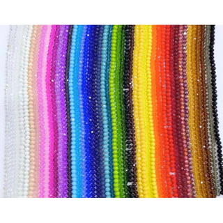 Fio de cristal achatado chinês 8mm (Parte 1)- Kit com 5 fios