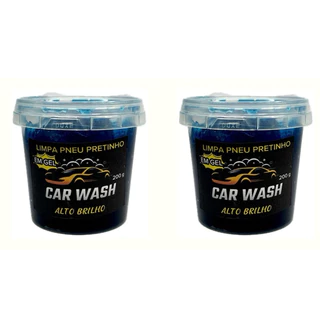 Kit 2 Pretinho Limpa Pneu Gel Brilho Automotivo Car Wash 200g