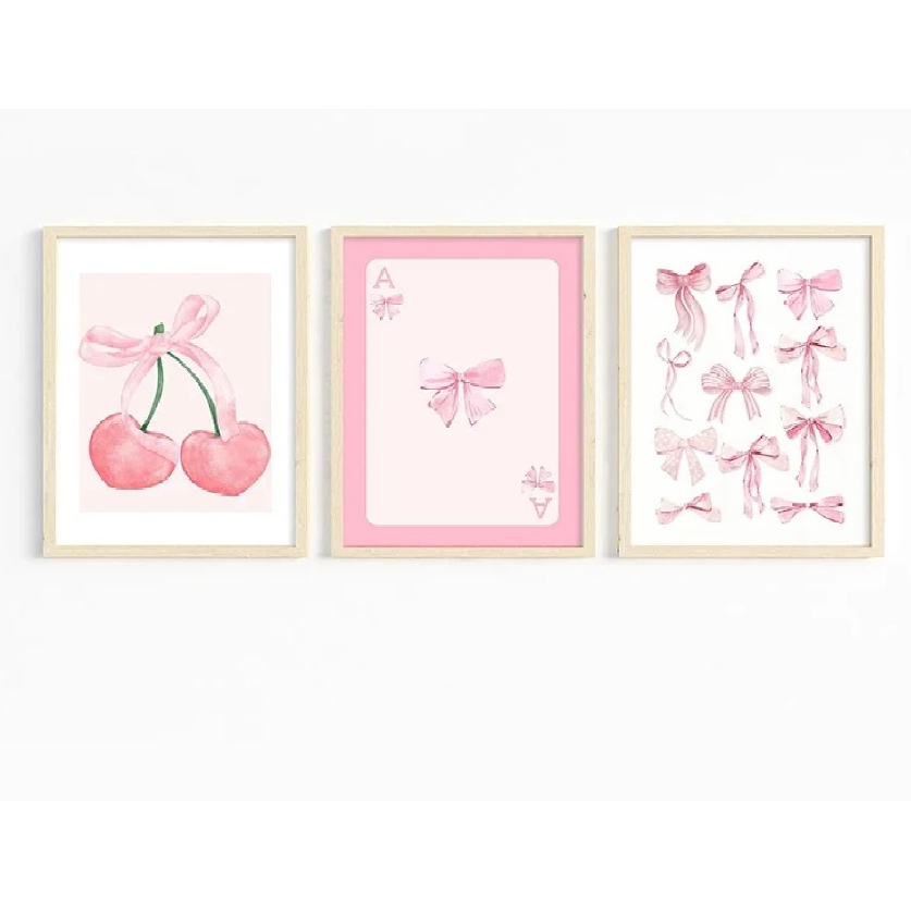 Quadros decorativos Trendy Pink Arcos Cartaz Rosa (3 peças)