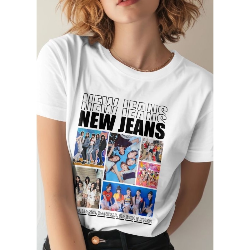 Camiseta kpop New jeans baby, Unissex e infantil. | Shopee Brasil