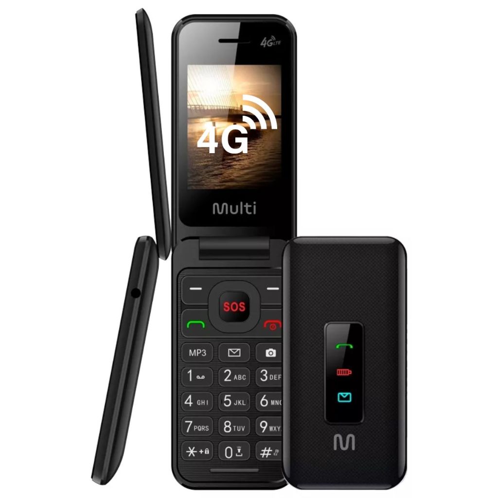 Telefone Celular Simples Ideal Para Idoso Abre e Fecha Flip Vita 4G Com ...