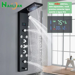 HAOLIAN Display Digital Conjunto De Torneira De Chuveiro Painel De Chuveiro Led Jato De Massagem Spa em Oferta na Shopee