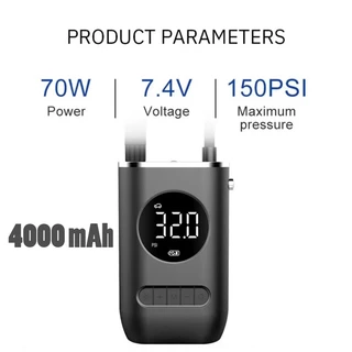 4000mAh Compressor de Ar Digital Portátil - USB Recarregável - Calibrador de Pneu Profissional em Oferta na Shopee