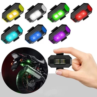 Kit 4 Luz de aviso anti-colisão led universal mini luz de sinal led 7 cores piscando luz para drone/carro/motocicleta Recarregável Lâmpada de Aviso Anti colisão
