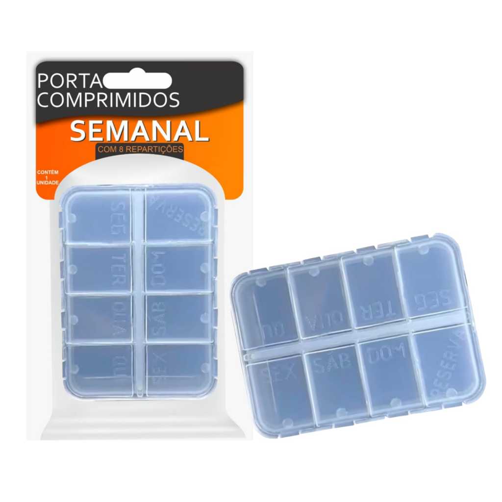 Caixa Porta Comprimidos Diário Portátil Bolsa e Viagem Promoção