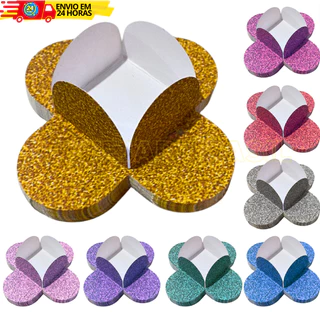 Forminhas 4 Pétalas Imita Glitter Para Doces Finos Brigadeiros Festas Aniversários Casamentos