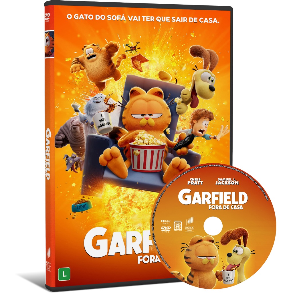 DVD Garfield - Fora de Casa (2024) | Shopee Brasil
