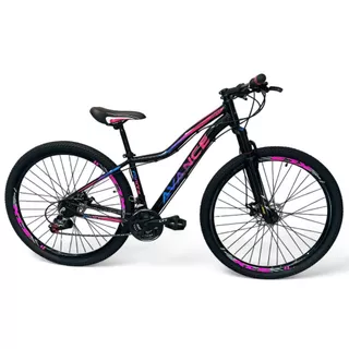 Bicicleta Bike Mtb Aro 29 Alumínio Avance Force Feminina 24v Freio A Disco Tam. Único Rosa/Azul