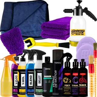 Kit Completo para Lavagem De Moto Brilho Proteção Automotivo
