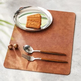 Kit Jogo Americano 4 ou 6 unidades Couro Dupla Face para Mesa de Jantar