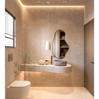 Papel de Parede Cimento Queimado Marrom Linha Home VRH58