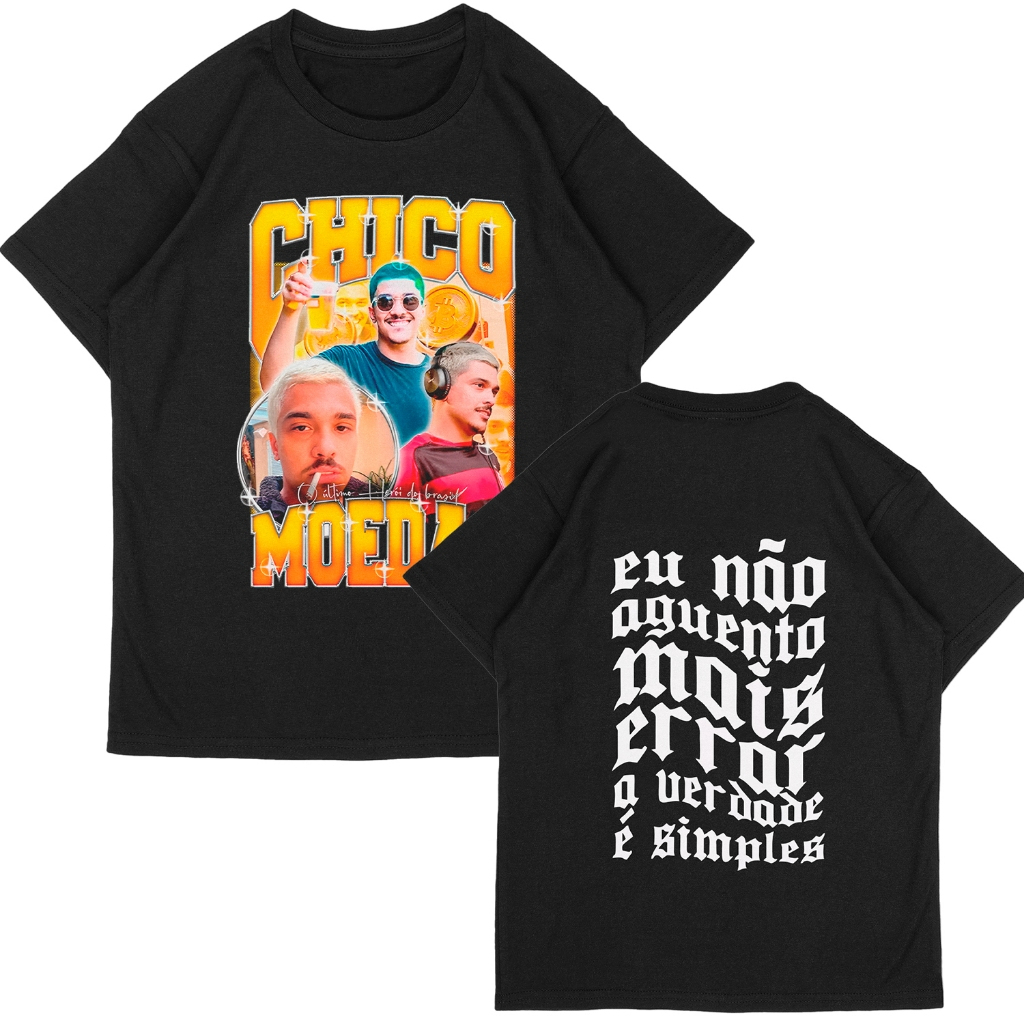 Camiseta Streetwear Oversized Chico Moedas
