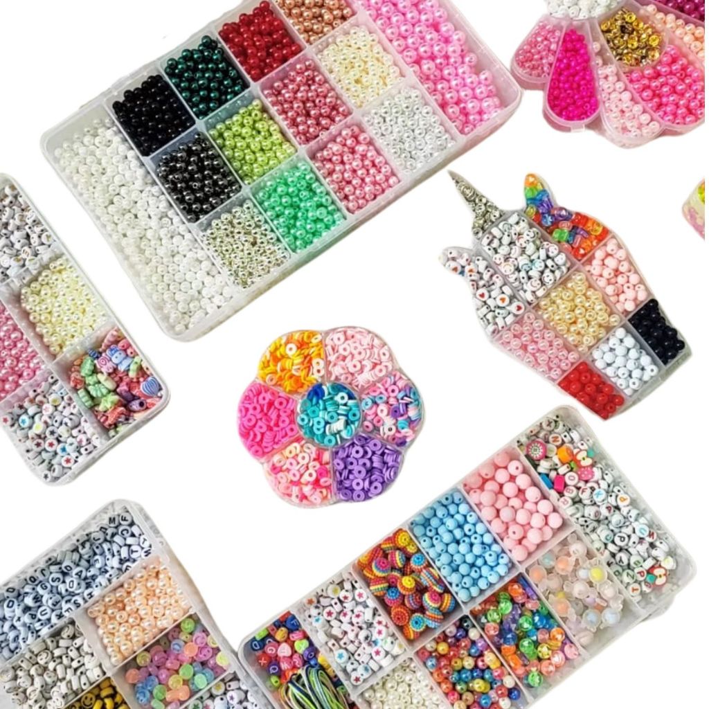 Kits de Miçangas Infantil para montar Pulseiras e Colares com ...
