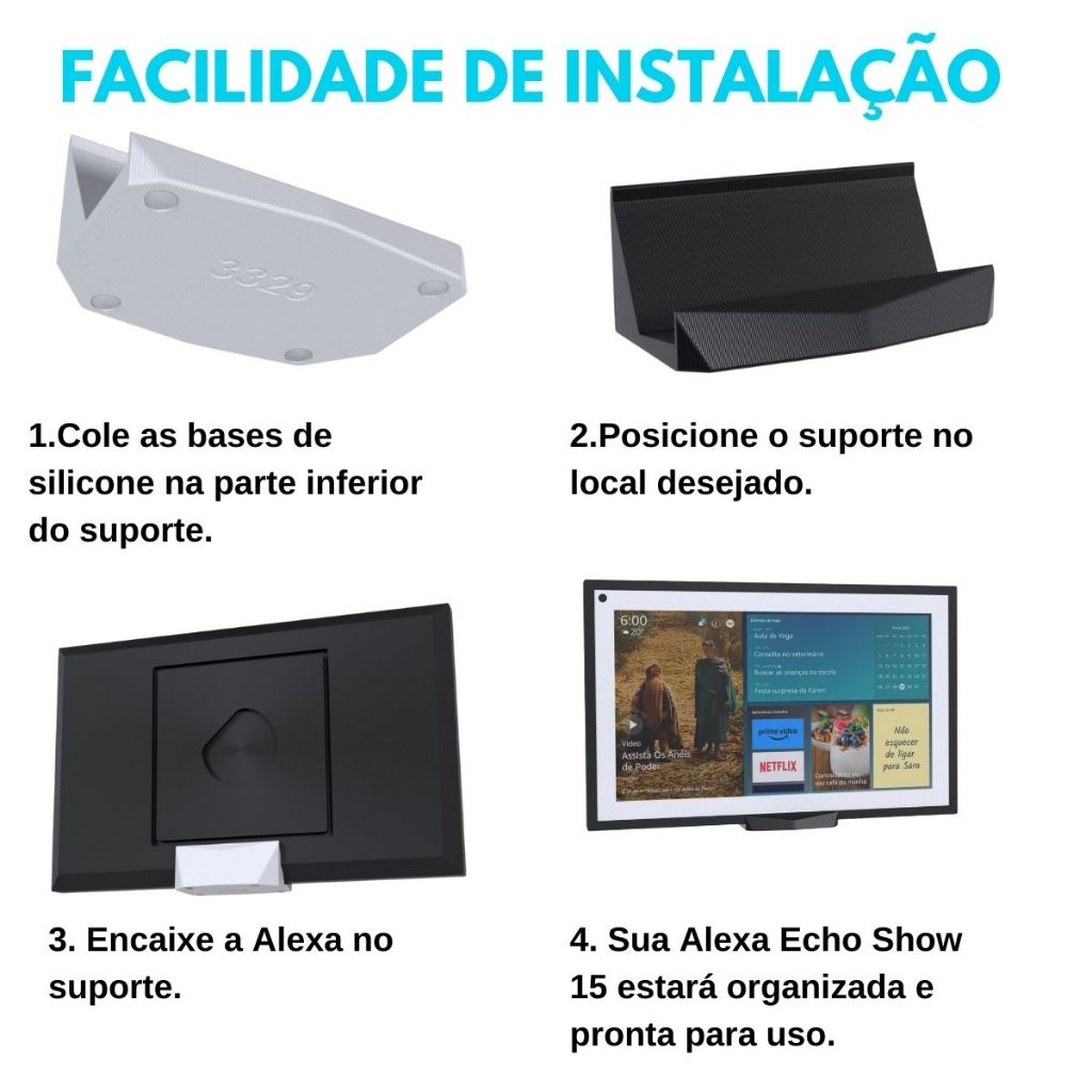 Suporte Base Stand Angulado de Mesa Compatível com Amazon Suporte Base Stand Angulado de Mesa Compatível com Amazon