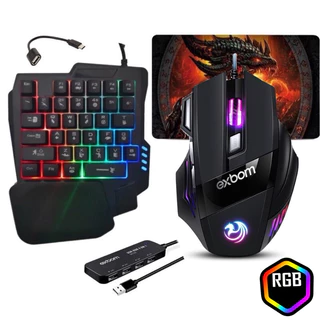 Kit Mobilador Gamer Completo Teclado One Hand E Mouse + Kit Celular + Mouse em Oferta na Shopee