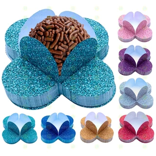 Forminhas Para Doces Finos 50 100 200 Un Brigadeiro Festa de Aniversário Imita Glitter