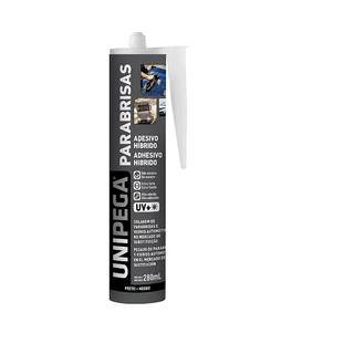 Cola de Parabrisas e Vidros automotivo Preto 280ml Unipega