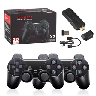 Vídeo Game Stick 30Mil Jogos Console Retrô Antigo Sem Fio 64GB 2 Controles Portátil Q8