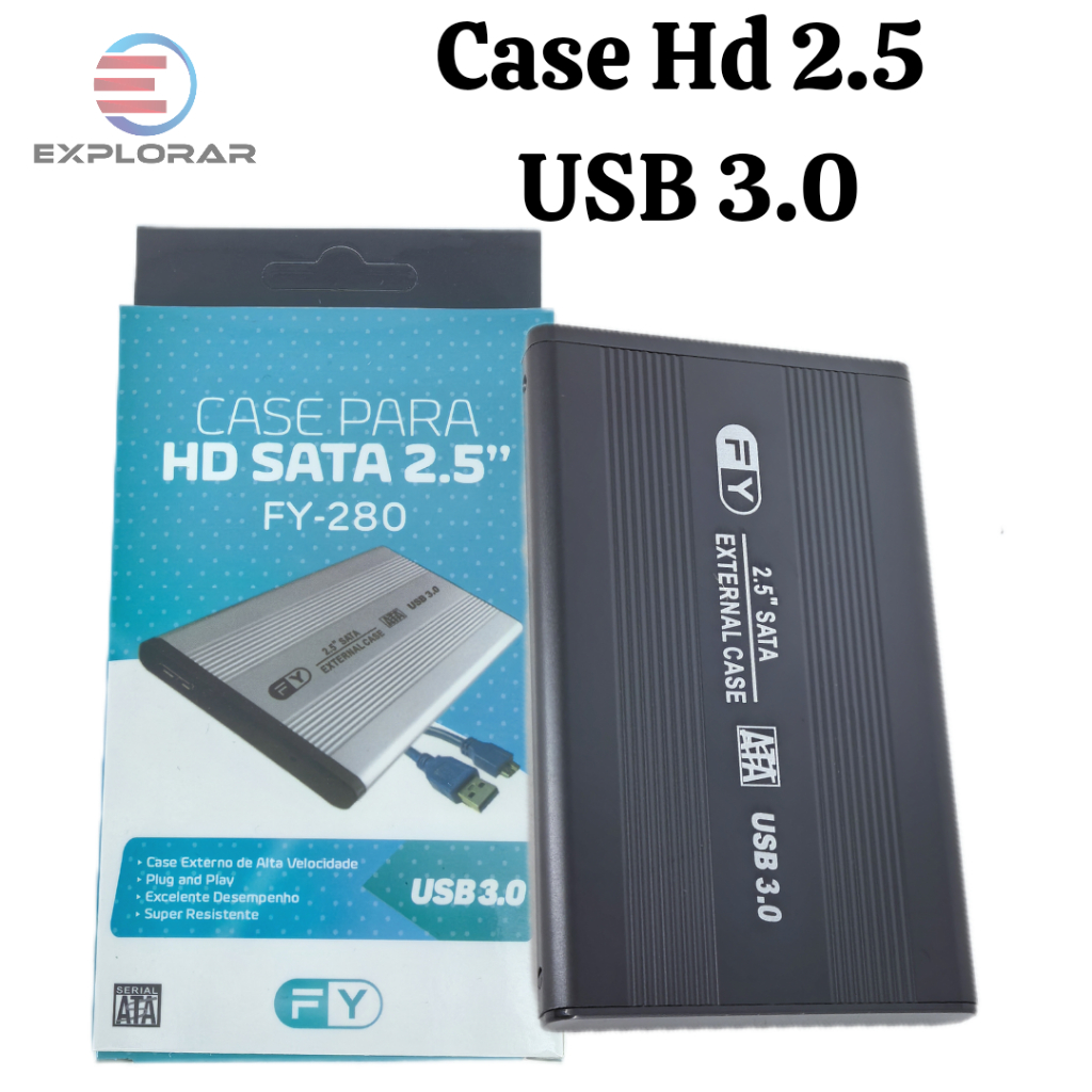 Case Para Hd Externo 2.5 Usb 3.0 Para Notebook - Pc Notebook Ps4 Xbox ...