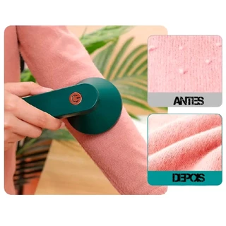 Papa Bolinha Elétrico 16Cm Aparador E Removedor De Pelos Fiapos Roupas Portátil Recarregável Sem Fio Simples E Util Manuseio Verde