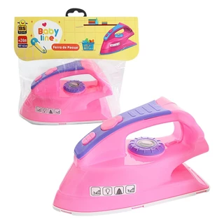 Ferro de Passar Rosa de Brinquedo Criança Interativo Realista